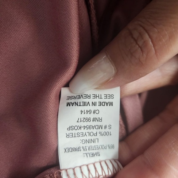 MOA MOA Mauve Floral Blouse M Off Shoulder 3/4 Sleeve Tunic Top Lined‎ - Picture 10 of 14